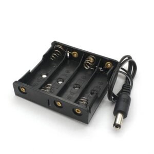 4xAA Battery Holder with DC Jack