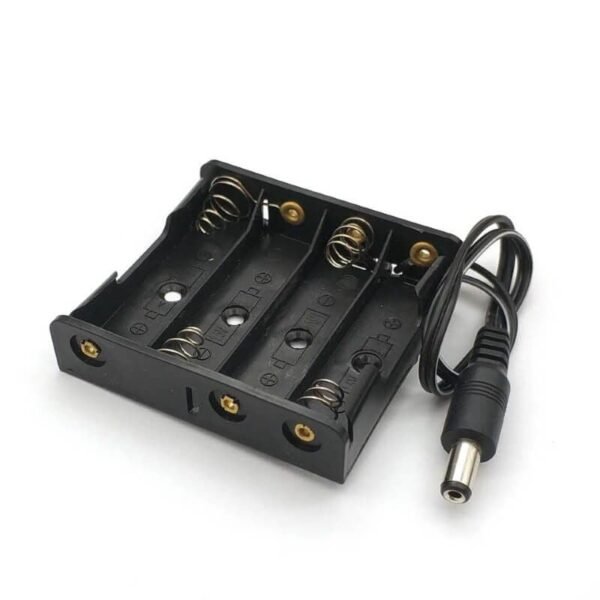 4xAA Battery Holder with DC Jack