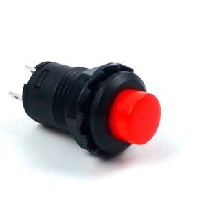 Round Panel Mount Latch Push Button (Red)