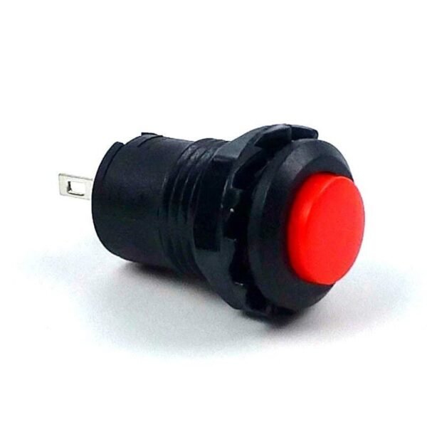 Round Panel Mount Latch Push Button (Red)