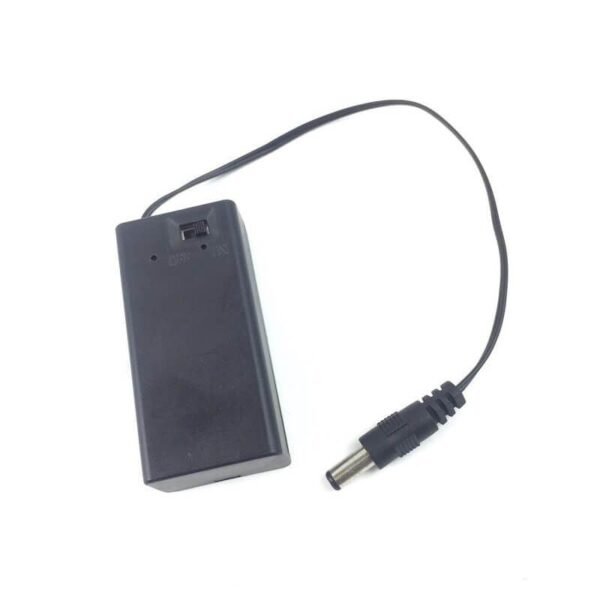 9V Battery Holder With Switch+Cover+DC Jack
