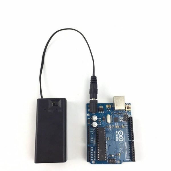 9V Battery Holder With Switch+Cover+DC Jack